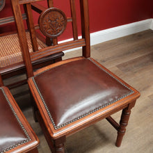 Load image into Gallery viewer, Antique Australian Cedar Dining Chairs or Kitchen Chairs including carvers. B12225
