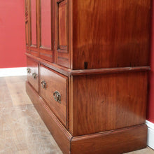 Load image into Gallery viewer, Antique Australian Blackwood and Bevelled Mirror Wardrobe, Cloak Cupboard or Hall Cabinet. B12226
