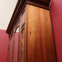 Load image into Gallery viewer, Antique Australian Blackwood and Bevelled Mirror Wardrobe, Cloak Cupboard or Hall Cabinet. B12226
