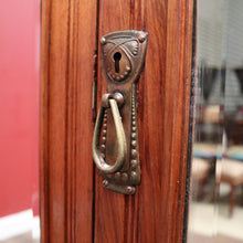 Load image into Gallery viewer, Antique Australian Blackwood and Bevelled Mirror Wardrobe, Cloak Cupboard or Hall Cabinet. B12226
