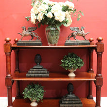 Load image into Gallery viewer, Antique Australian Cedar Three Tier Dumb Waiter or Server. Use as TV Stand. B12223
