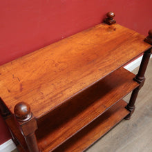 Load image into Gallery viewer, Antique Australian Cedar Three Tier Dumb Waiter or Server. Use as TV Stand. B12223
