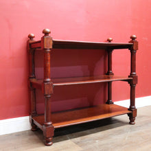 Load image into Gallery viewer, Antique Australian Cedar Three Tier Dumb Waiter or Server. Use as TV Stand. B12223
