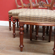 Load image into Gallery viewer, Set of 6 Antique English Mahogany Dining or Kitchen Chairs - Balloon Backs. B12221
