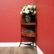 Load image into Gallery viewer, Antique English Mahogany Georgian Corner Stand or Display Cabinet with a Drawer. B12231
