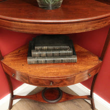 Load image into Gallery viewer, Antique English Mahogany Georgian Corner Stand or Display Cabinet with a Drawer. B12231
