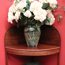 Load image into Gallery viewer, Antique English Mahogany Georgian Corner Stand or Display Cabinet with a Drawer. B12231
