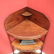 Load image into Gallery viewer, Antique English Mahogany Georgian Corner Stand or Display Cabinet with a Drawer. B12231
