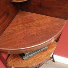 Load image into Gallery viewer, Antique English Mahogany Georgian Corner Stand or Display Cabinet with a Drawer. B12231
