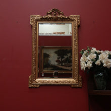 Load image into Gallery viewer, Antique French Wall Mirror with Bevelled Mirror and Gilt Floral Border Frame. B12156
