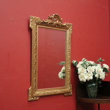 Load image into Gallery viewer, Antique French Wall Mirror with Bevelled Mirror and Gilt Floral Border Frame. B12156
