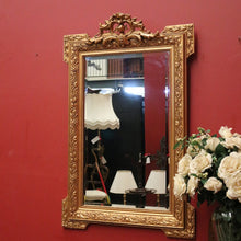 Load image into Gallery viewer, Antique French Wall Mirror with Bevelled Mirror and Gilt Floral Border Frame. B12156
