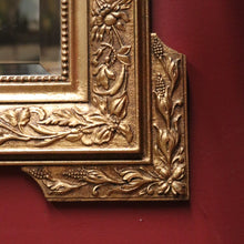 Load image into Gallery viewer, Antique French Wall Mirror with Bevelled Mirror and Gilt Floral Border Frame. B12156
