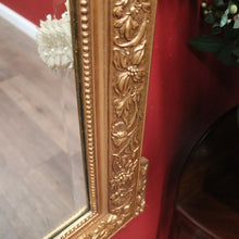 Load image into Gallery viewer, Antique French Wall Mirror with Bevelled Mirror and Gilt Floral Border Frame. B12156
