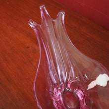 Load image into Gallery viewer, Mid-Century Val St Lambert &quot;Splash&quot; Vase - Art Glass Vase in Purple Tones. B12229
