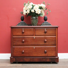 Load image into Gallery viewer, Antique English Mahogany Chest of Drawer, or Four Drawer Hall Cabinet or Cupboard. B12230
