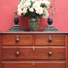 Load image into Gallery viewer, Antique English Mahogany Chest of Drawer, or Four Drawer Hall Cabinet or Cupboard. B12230
