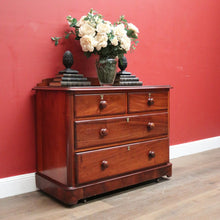 Load image into Gallery viewer, Antique English Mahogany Chest of Drawer, or Four Drawer Hall Cabinet or Cupboard. B12230
