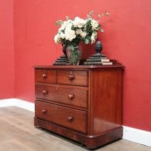 Load image into Gallery viewer, Antique English Mahogany Chest of Drawer, or Four Drawer Hall Cabinet or Cupboard. B12230
