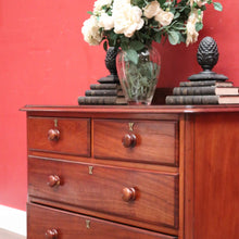 Load image into Gallery viewer, Antique English Mahogany Chest of Drawer, or Four Drawer Hall Cabinet or Cupboard. B12230
