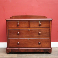 Load image into Gallery viewer, Antique English Mahogany Chest of Drawer, or Four Drawer Hall Cabinet or Cupboard. B12230
