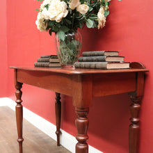 Load image into Gallery viewer, Antique Australian Cedar Hall Table or Safa Side Table with Turned Legs. B12248
