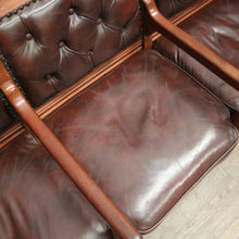 Load image into Gallery viewer, Antique Australian Cedar Court House Seats Chair, Leather Button Back, Seat or Bench. B12247
