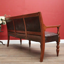 Load image into Gallery viewer, Antique Australian Cedar Court House Seats Chair, Leather Button Back, Seat or Bench. B12247
