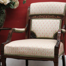 Load image into Gallery viewer, Antique French Armchair, Inlay to the timber. Suitable for the Hall, Bedroom or Living. B12240
