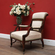 Load image into Gallery viewer, Antique French Armchair, Inlay to the timber. Suitable for the Hall, Bedroom or Living. B12240
