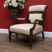 Load image into Gallery viewer, Antique French Armchair, Inlay to the timber. Suitable for the Hall, Bedroom or Living. B12240
