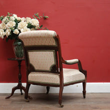 Load image into Gallery viewer, Antique French Armchair, Inlay to the timber. Suitable for the Hall, Bedroom or Living. B12240
