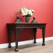 Load image into Gallery viewer, Antique French Mahogany Hall Table or Side, Sofa, Entry Table with Fretwork Detail. B12246
