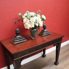 Load image into Gallery viewer, Antique French Mahogany Hall Table or Side, Sofa, Entry Table with Fretwork Detail. B12246
