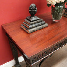 Load image into Gallery viewer, Antique French Mahogany Hall Table or Side, Sofa, Entry Table with Fretwork Detail. B12246
