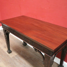 Load image into Gallery viewer, Antique French Mahogany Hall Table or Side, Sofa, Entry Table with Fretwork Detail. B12246
