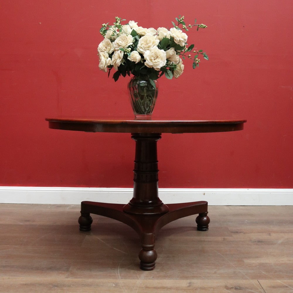 Antique Australian Cedar Dining or Kitchen Table, or large Pedestal Foyer Table. B12249