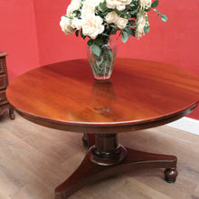 Load image into Gallery viewer, Antique Australian Cedar Dining or Kitchen Table, or large Pedestal Foyer Table. B12249
