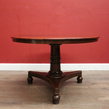 Load image into Gallery viewer, Antique Australian Cedar Dining or Kitchen Table, or large Pedestal Foyer Table. B12249
