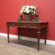 Load image into Gallery viewer, Antique French Office Desk. Two Drawer Desk with Pull-out Slides or Hall Table. B12239
