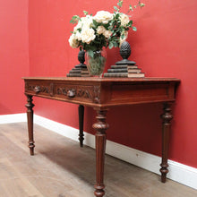 Load image into Gallery viewer, Antique French Office Desk. Two Drawer Desk with Pull-out Slides or Hall Table. B12239
