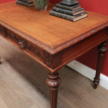 Load image into Gallery viewer, Antique French Office Desk. Two Drawer Desk with Pull-out Slides or Hall Table. B12239
