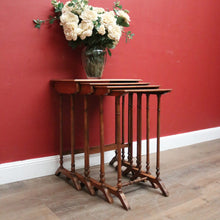 Load image into Gallery viewer, Antique French Walnut Nest of Tables, also known as Nesting or Stacking Tables. B12234
