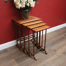 Load image into Gallery viewer, Antique French Walnut Nest of Tables, also known as Nesting or Stacking Tables. B12234
