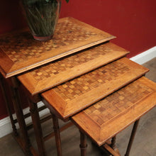 Load image into Gallery viewer, Antique French Walnut Nest of Tables, also known as Nesting or Stacking Tables. B12234
