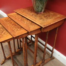 Load image into Gallery viewer, Antique French Walnut Nest of Tables, also known as Nesting or Stacking Tables. B12234
