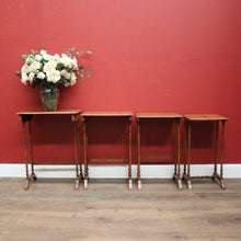 Load image into Gallery viewer, Antique French Walnut Nest of Tables, also known as Nesting or Stacking Tables. B12234
