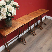 Load image into Gallery viewer, Antique French Walnut Nest of Tables, also known as Nesting or Stacking Tables. B12234
