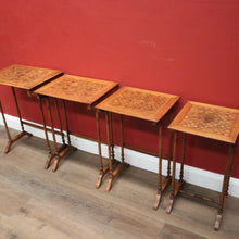 Load image into Gallery viewer, Antique French Walnut Nest of Tables, also known as Nesting or Stacking Tables. B12234
