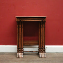 Load image into Gallery viewer, Antique French Walnut Nest of Tables, also known as Nesting or Stacking Tables. B12234
